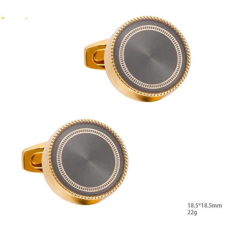 Men's Round CD Enamel Cufflinks by GJG Denim