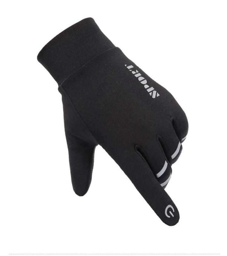 Reflective Velvet Warm Gloves For Men by GJG Denim