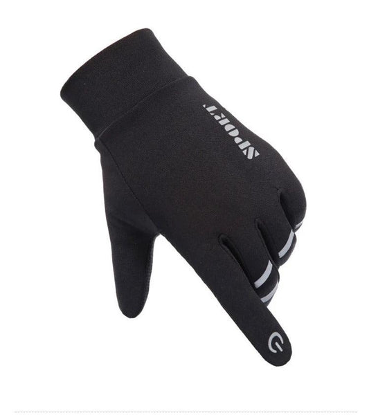 Reflective Velvet Warm Gloves For Men by GJG Denim