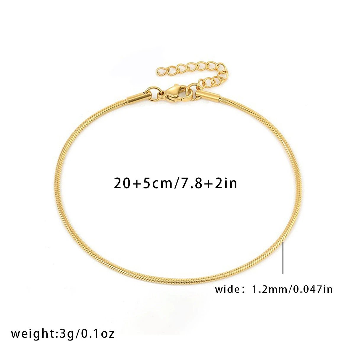 Women's Fashion Stainless Steel Anklets by GJG Denim