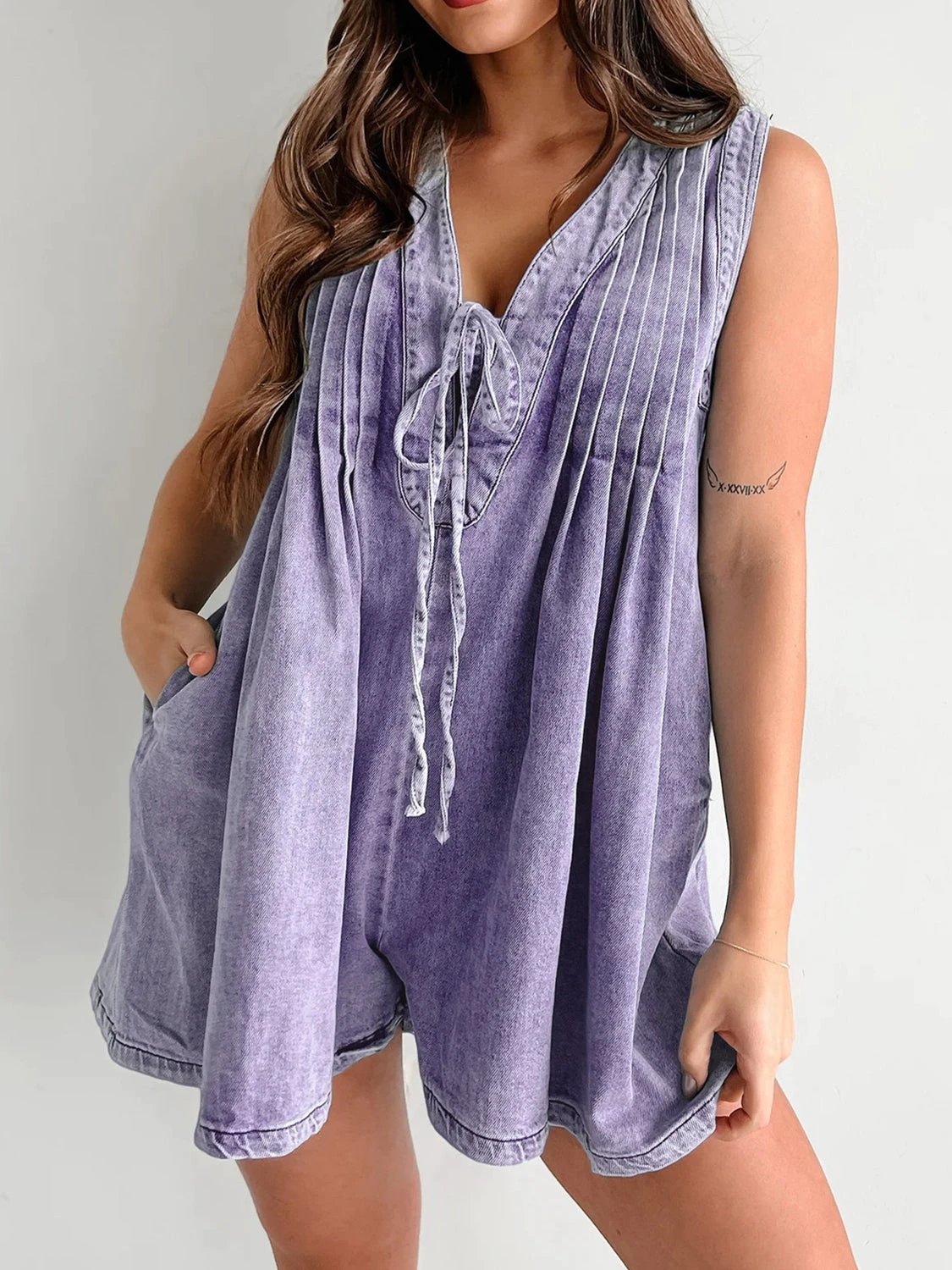 Tied Romper with Pockets by Lady Ros