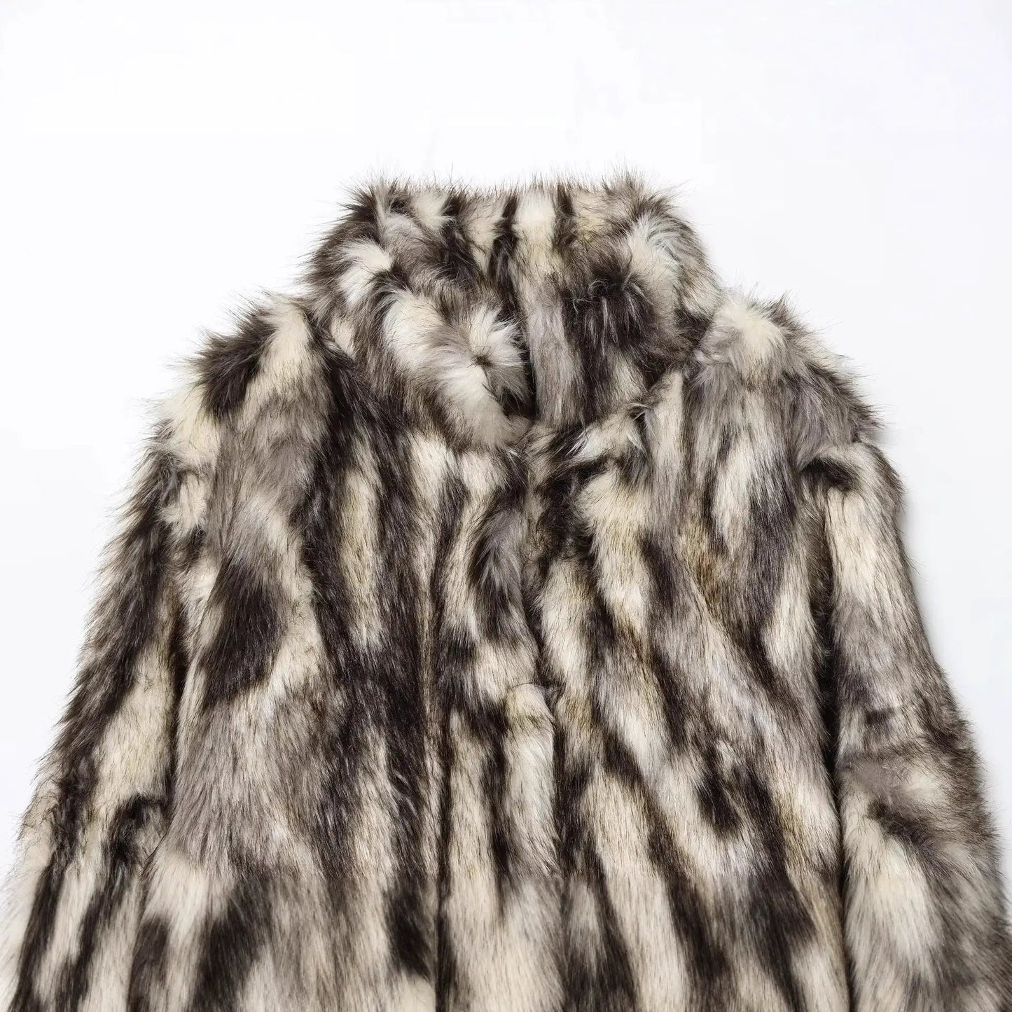 Fashionable Slightly Mature Faux Fur Coat Jacket by GJG Denim
