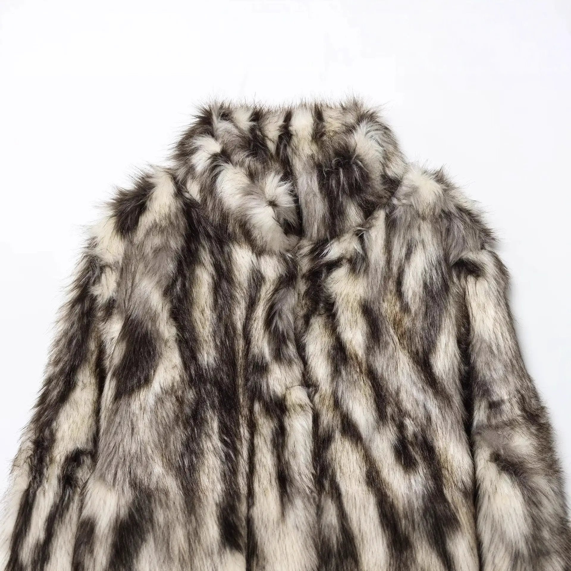 Fashionable Slightly Mature Faux Fur Coat Jacket by GJG Denim