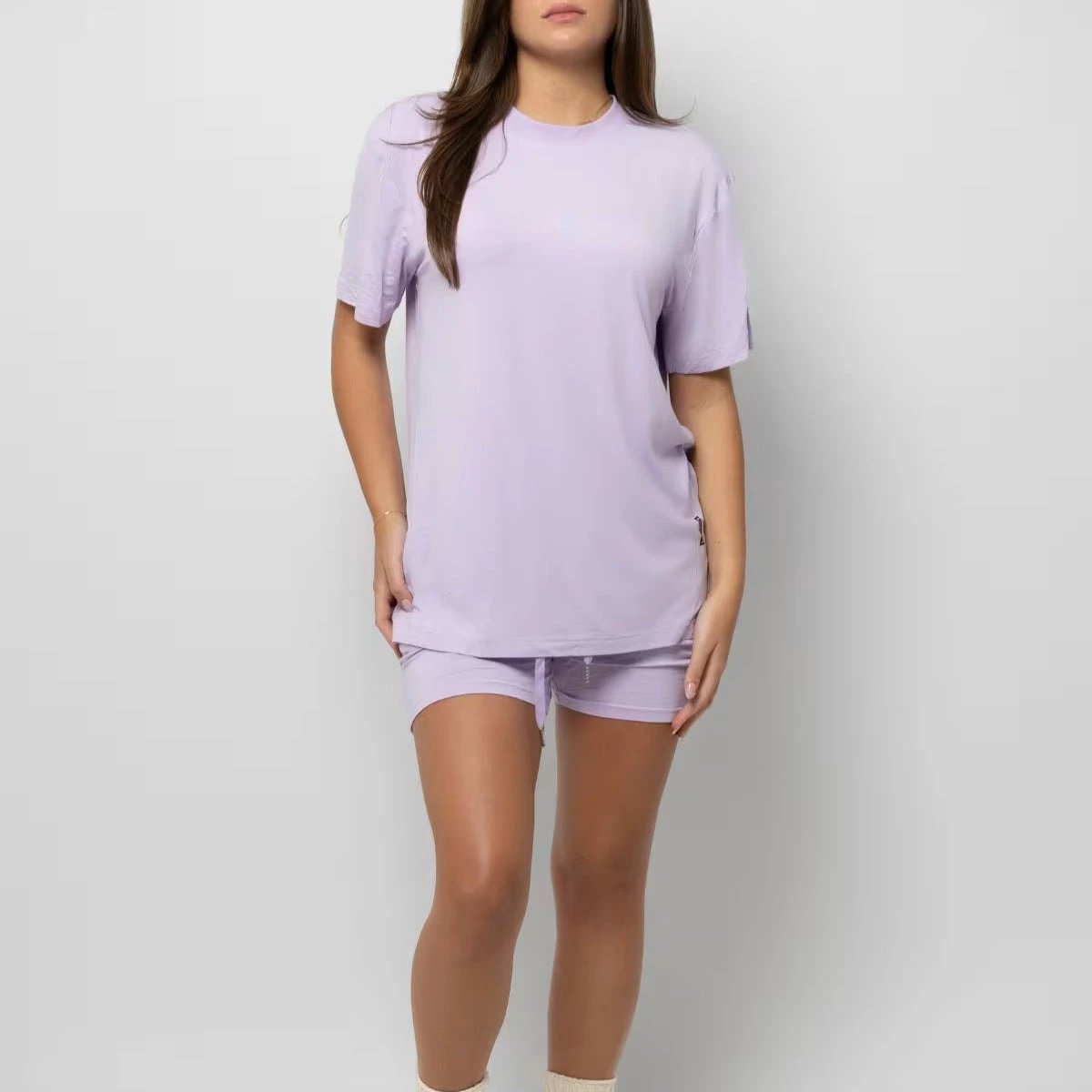 Women's Plus Size Loose Casual Summer Short-sleeved Home Wear Suit by GJG Denim