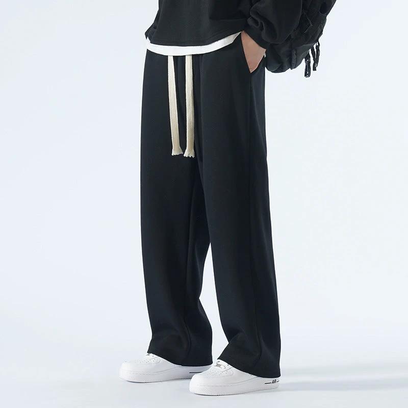 Men's Loose Casual Draping Wide Leg Sports Sweatpants by GJG Denim