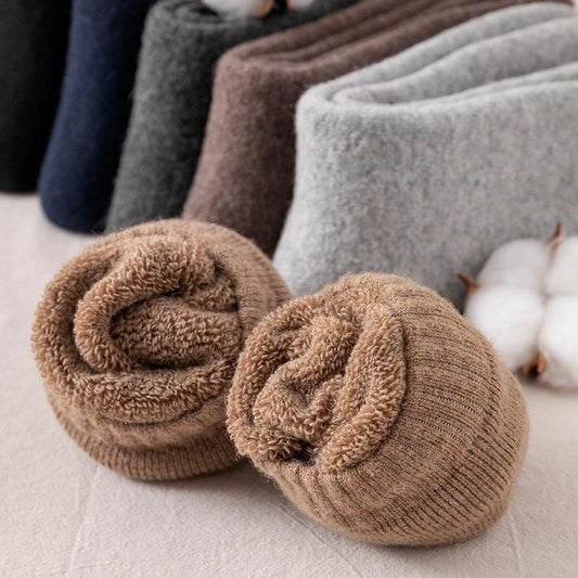 Men's Warm Wool Thickened Fleece Lined Socks by GJG Denim