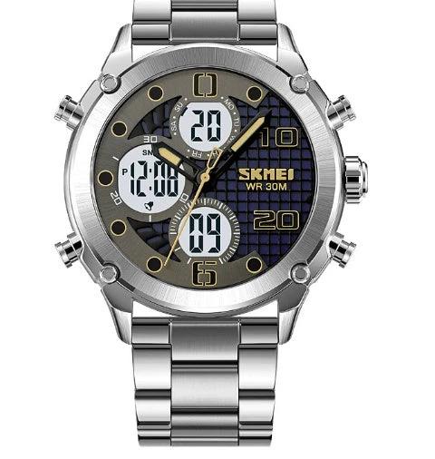 Outdoor Sports Men's Electronic Watch Dual Movement Multifunctional by GJG Denim
