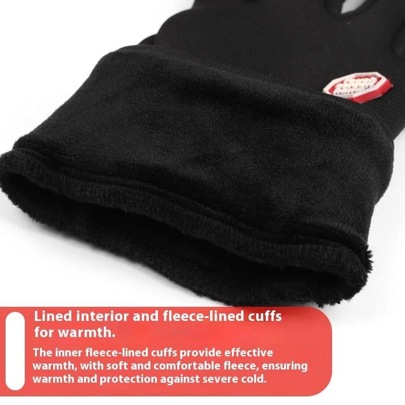 Men's Touch Screen Windproof Warm Usb Heating Gloves by GJG Denim