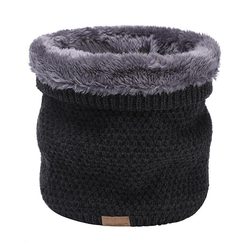 Men's Knitted Velvet Padded Neck Protection Scarf by GJG Denim