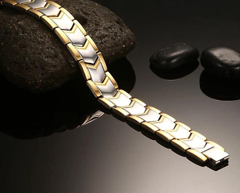 Men's Double Row Magnetic Bracelet by GJG Denim