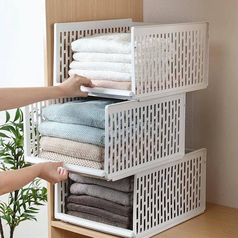 Wardrobe Storage Layered Partition Wardrobe Storage Box by GJG Denim