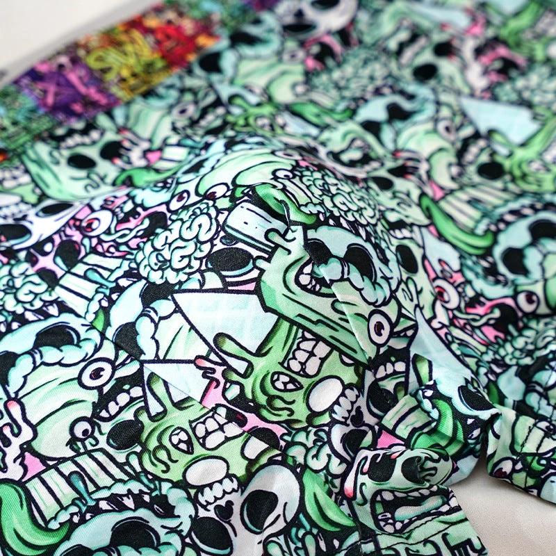Men's Printed Skull Breathable Boxers by GJG Denim