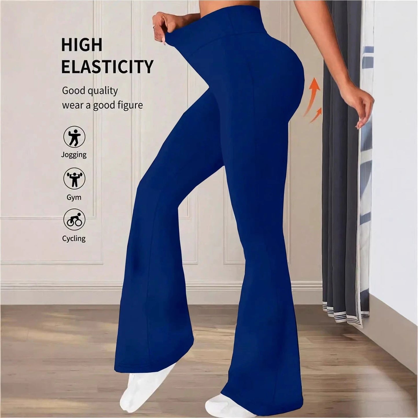 Women's High-Waisted Loose Floor-Length Casual Pants by GJG Denim
