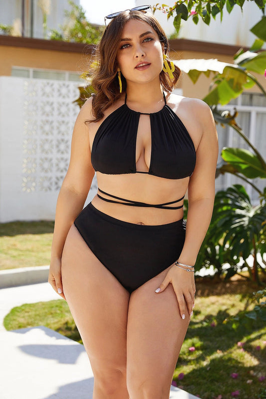 New Black Sexy Bikini High Waist Slim Body Covering Belly Sexy Bikini by GJG Denim