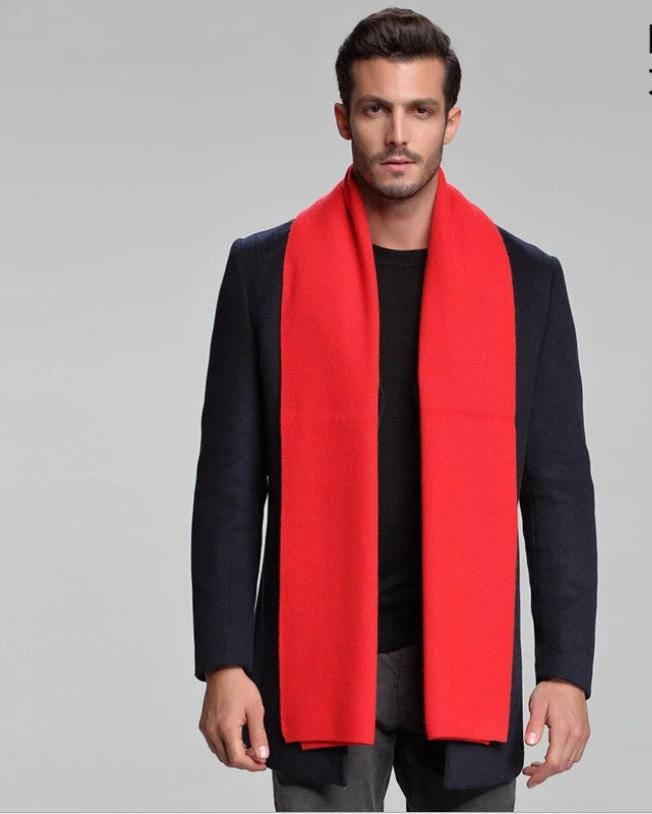 Men's Cashmere Tide Business Casual Double-sided Scarf by GJG Denim