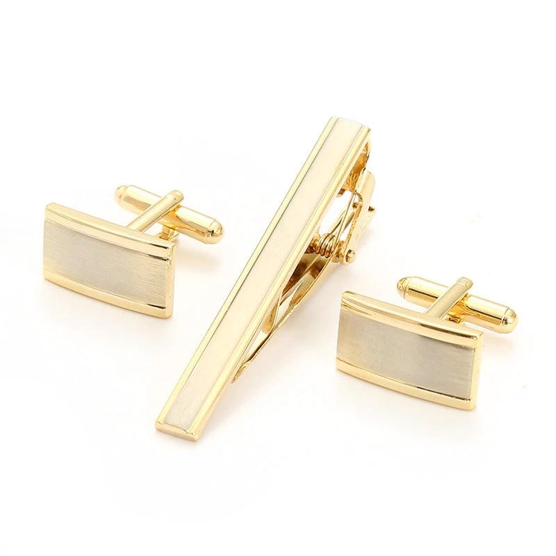 Men's Formal Business Cufflinks And Tie Clip Set by GJG Denim