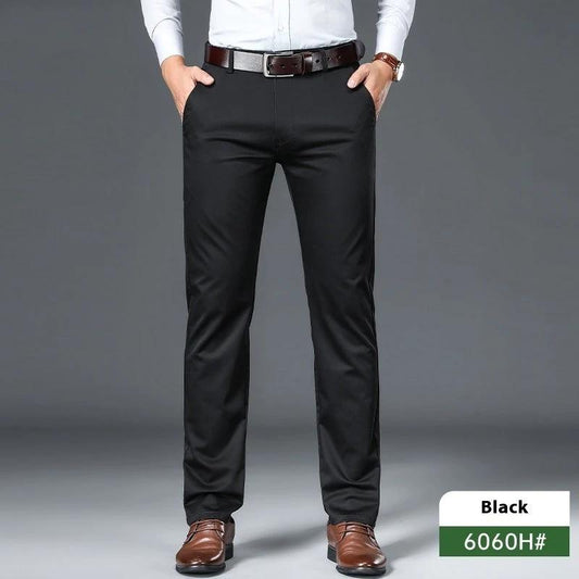 Business Non-ironing Stretch Men's Thin Straight Casual Pants by GJG Denim