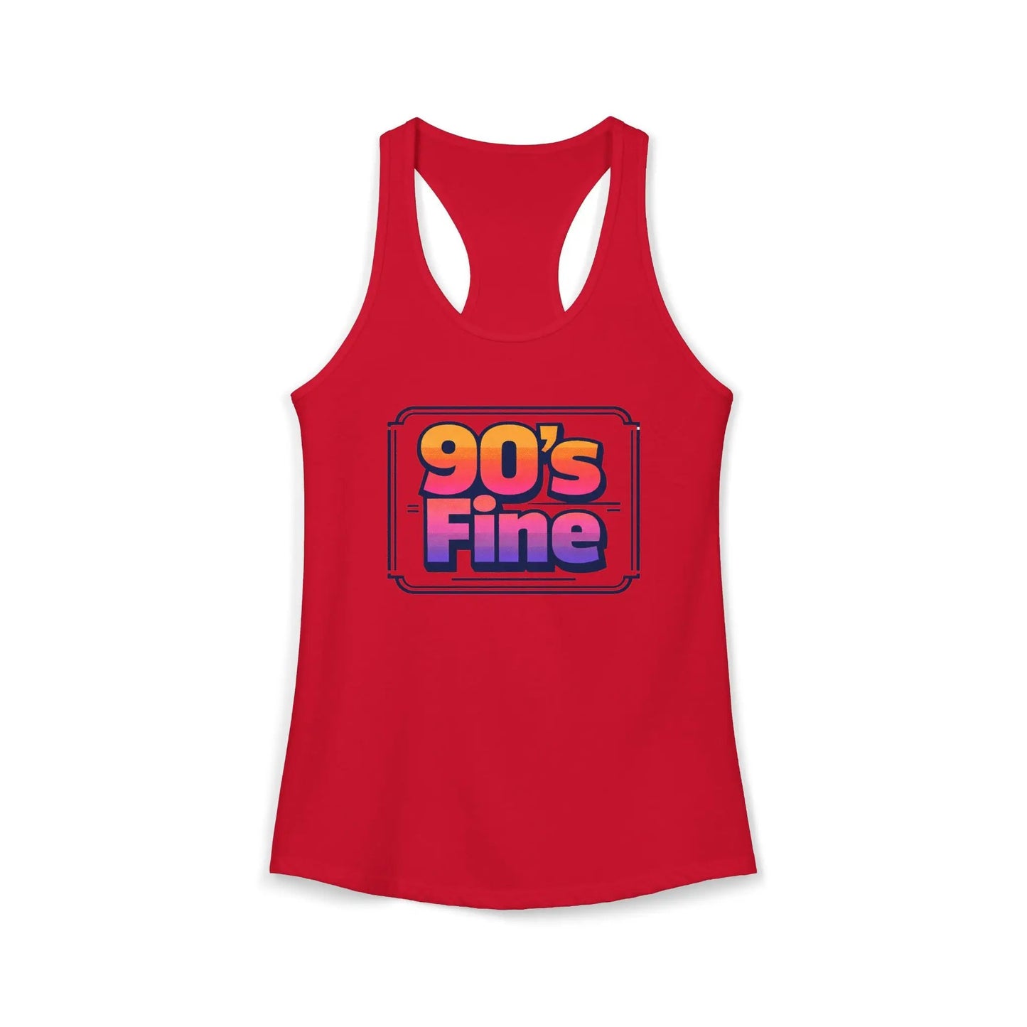 90's fine Women's Ideal Racerback Tank by Printify