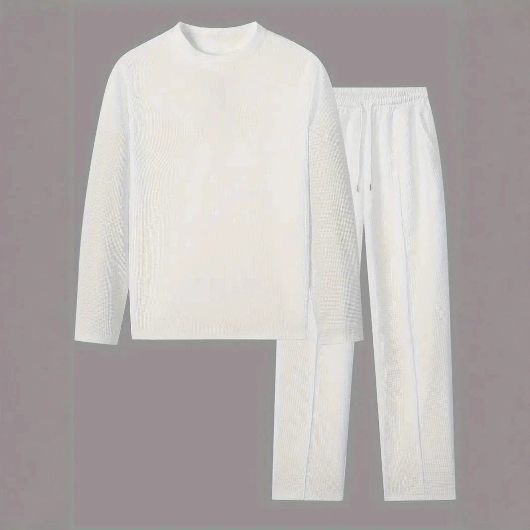 Mens Basic Minimalist Solid-Color Suit by GJG Denim