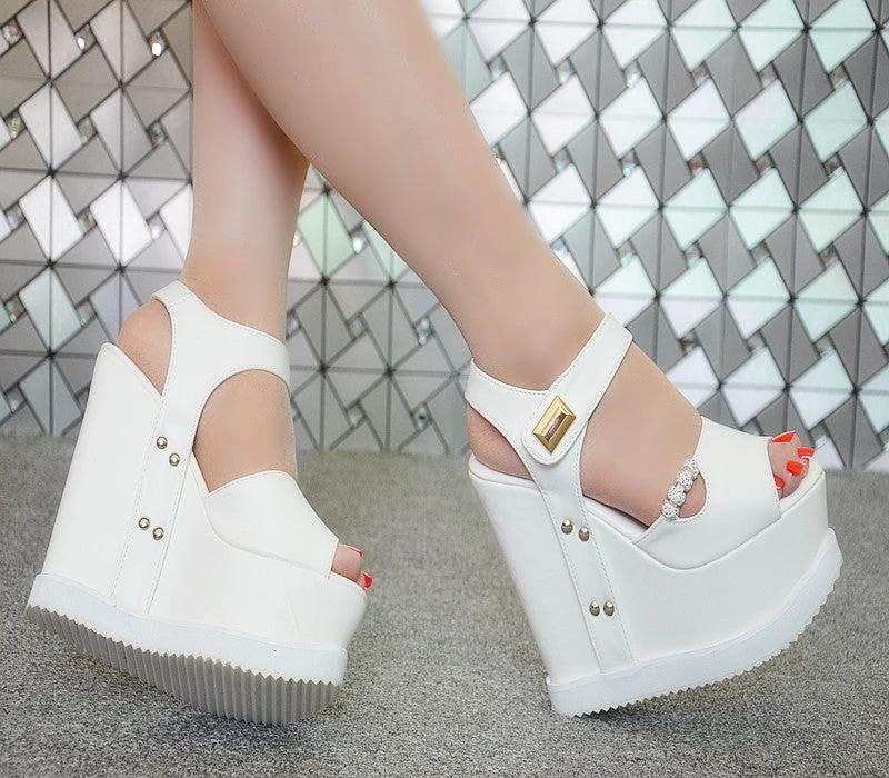 Platform Wedge Sandals by GJG Denim