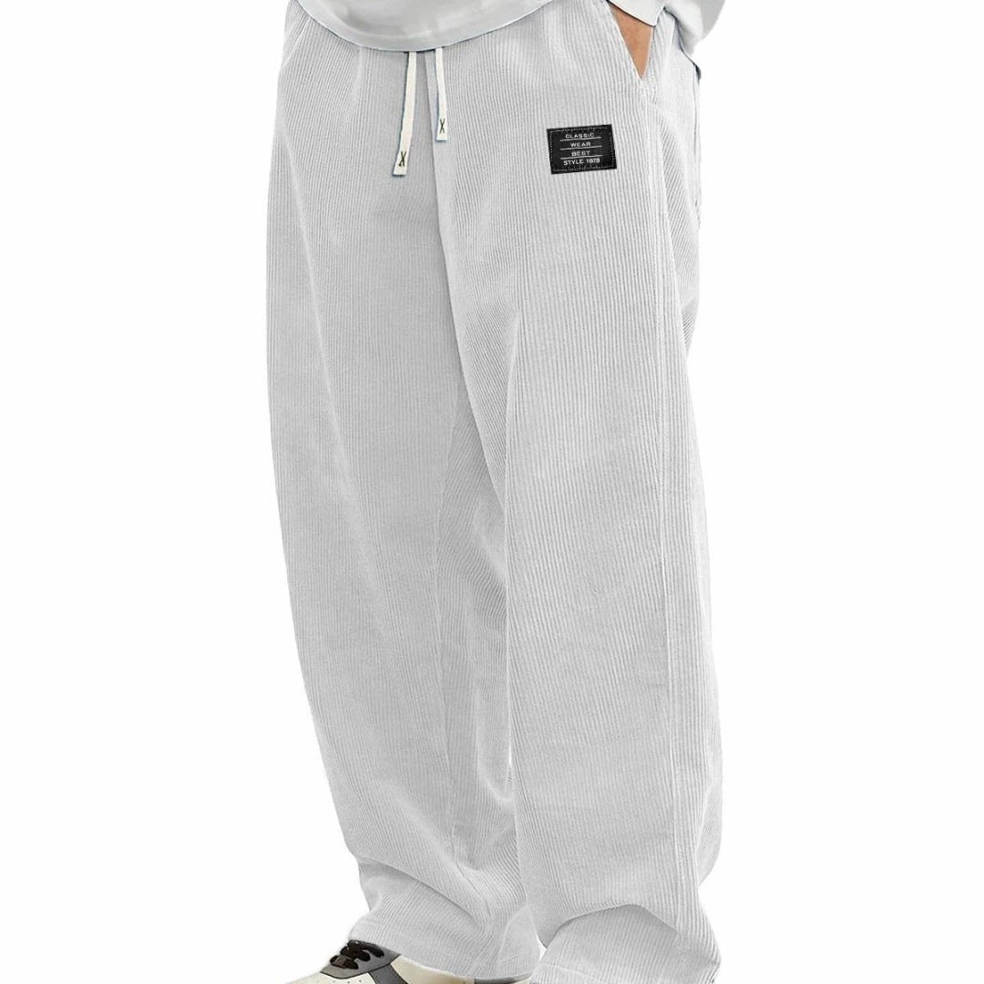 Men's Relaxed-fit Corduroy Casual Pants by GJG Denim