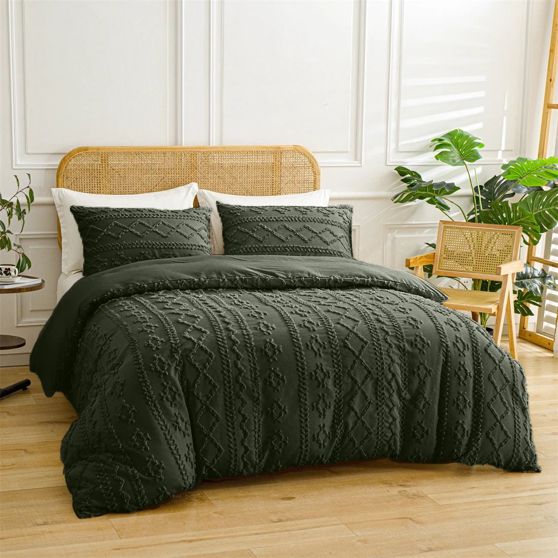 Bohemian Quilt Cover Soft Double Bed Three-piece Set by GJG Denim