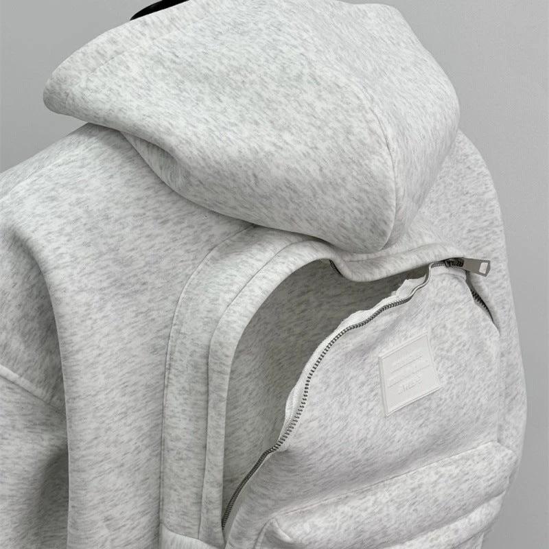Men's Backpack Zip Up Hoodie by GJG Denim