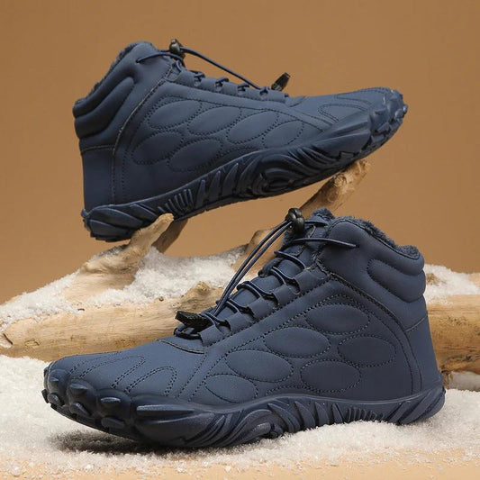 Men's Outdoor Sports Cotton Fleece-lined Warm Snow Boots by GJG Denim