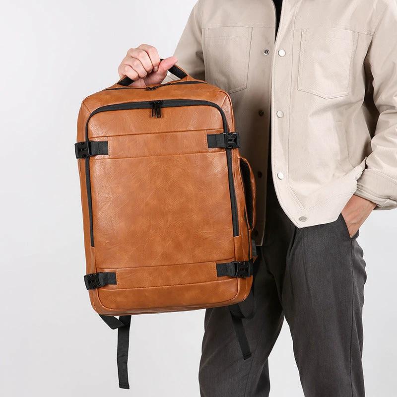 Men's Multi-functional Scalable Computer Bag Solid Color by GJG Denim