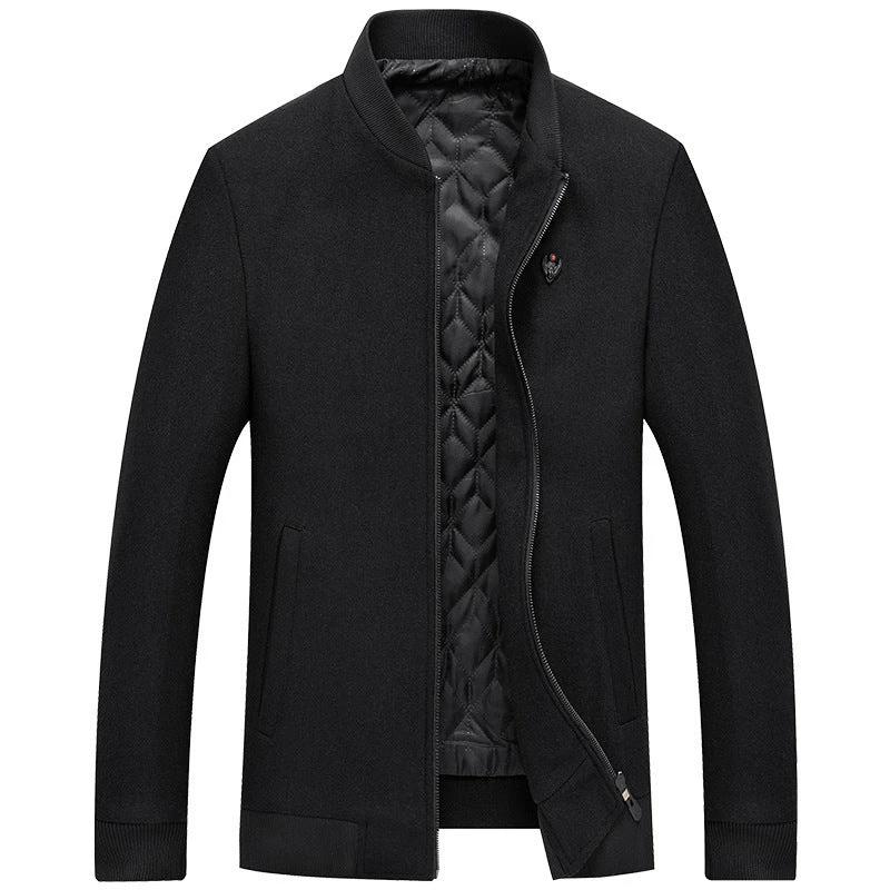Men's Woolen Top Cotton And Thickening Jacket by GJG Denim
