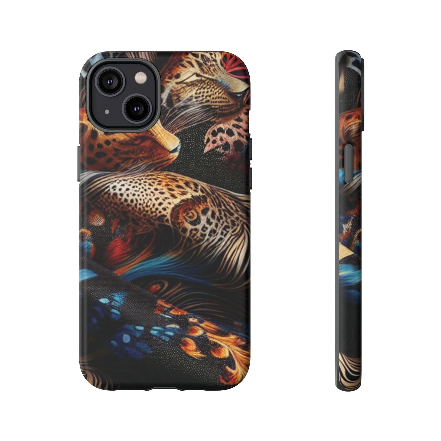 Stylish Tough Phone Case with Elegant Black and Gold Design by Printify