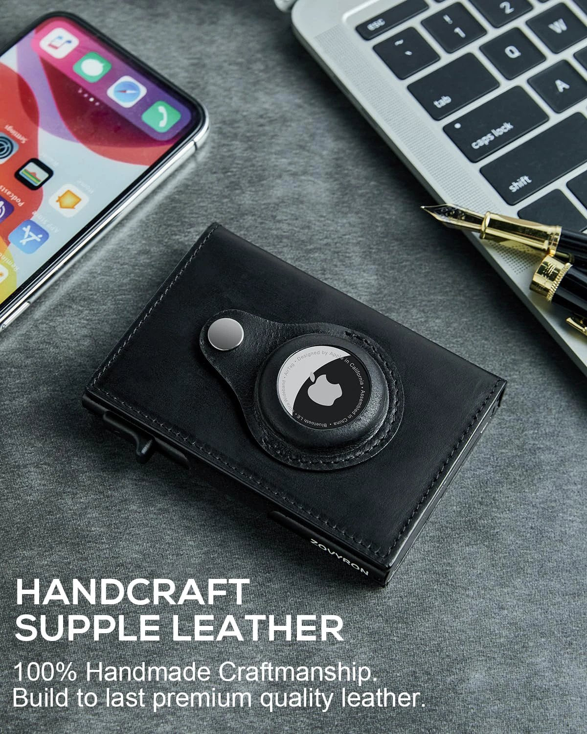 Men's Smart RFID AirTag Holder Slim Wallet by GJG Denim