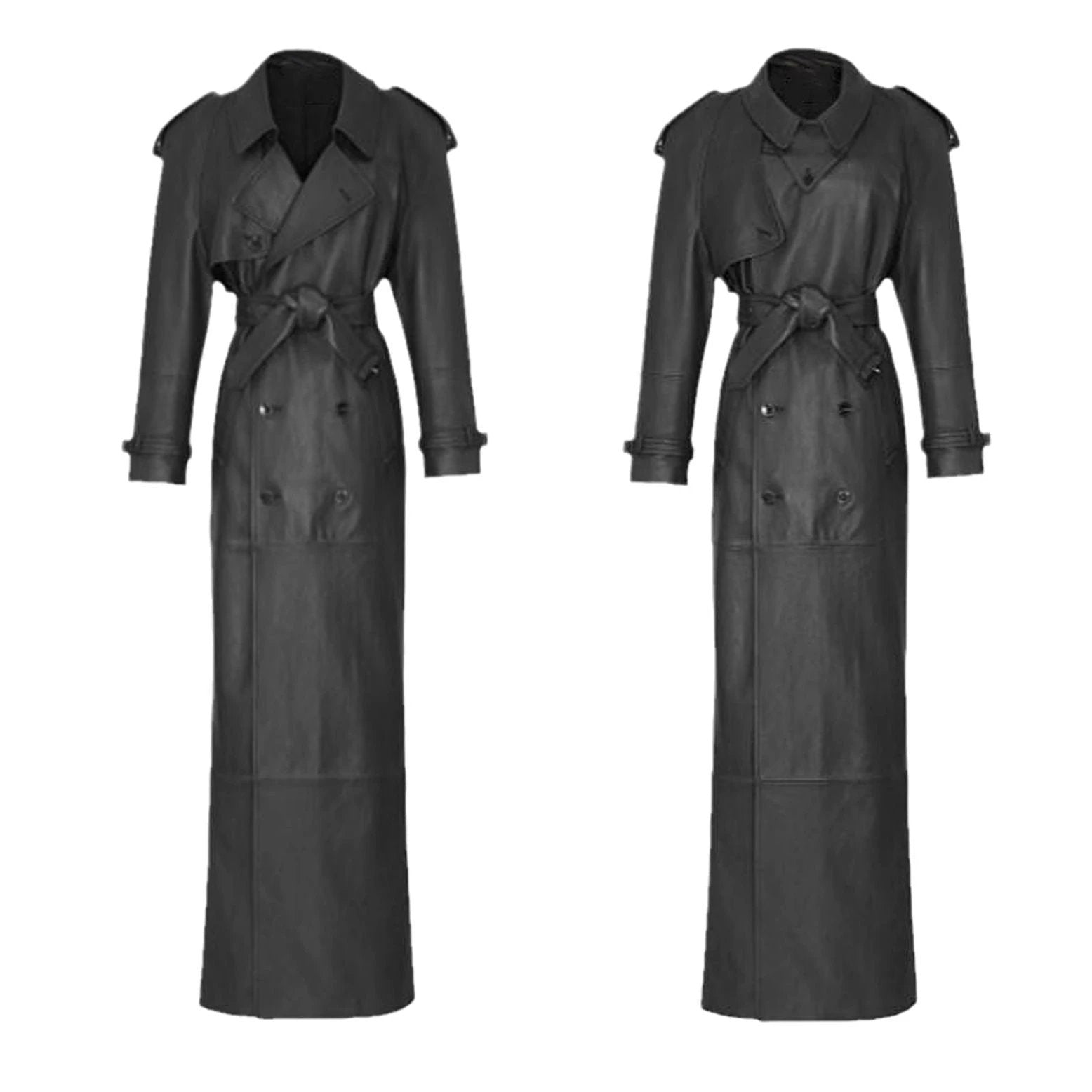 Autumn And Winter New Sheepskin Fried Street Handsome Trench Coat by GJG Denim