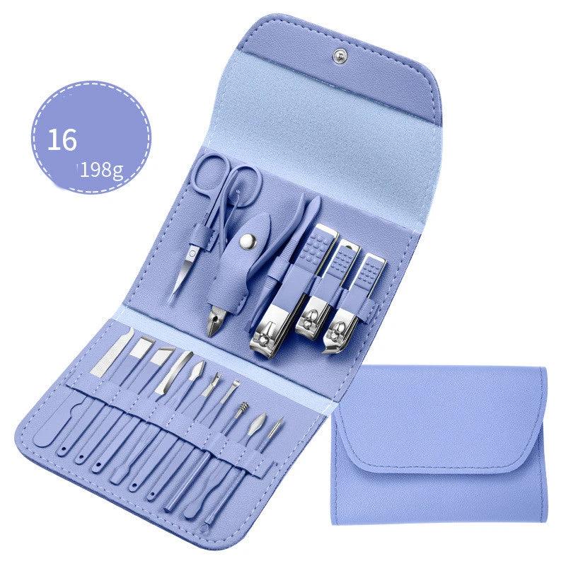 Professional Scissors Nail Clippers Set Ear Spoon Dead Skin Pliers Nail Cutting Pliers Pedicure Knife Nail Groove Trimmers by GJG Denim