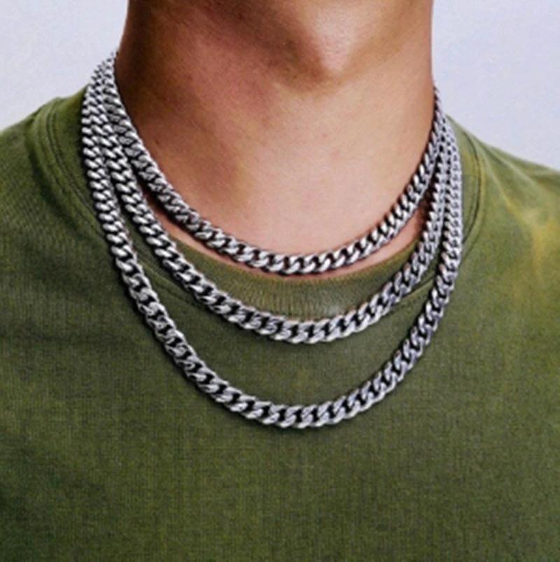 Fashion Cuban Chain Titanium Steel Men's Necklace by GJG Denim