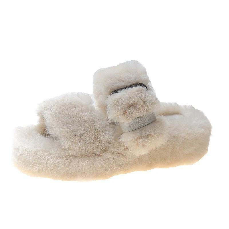 Women's plush slippers by GJG Denim