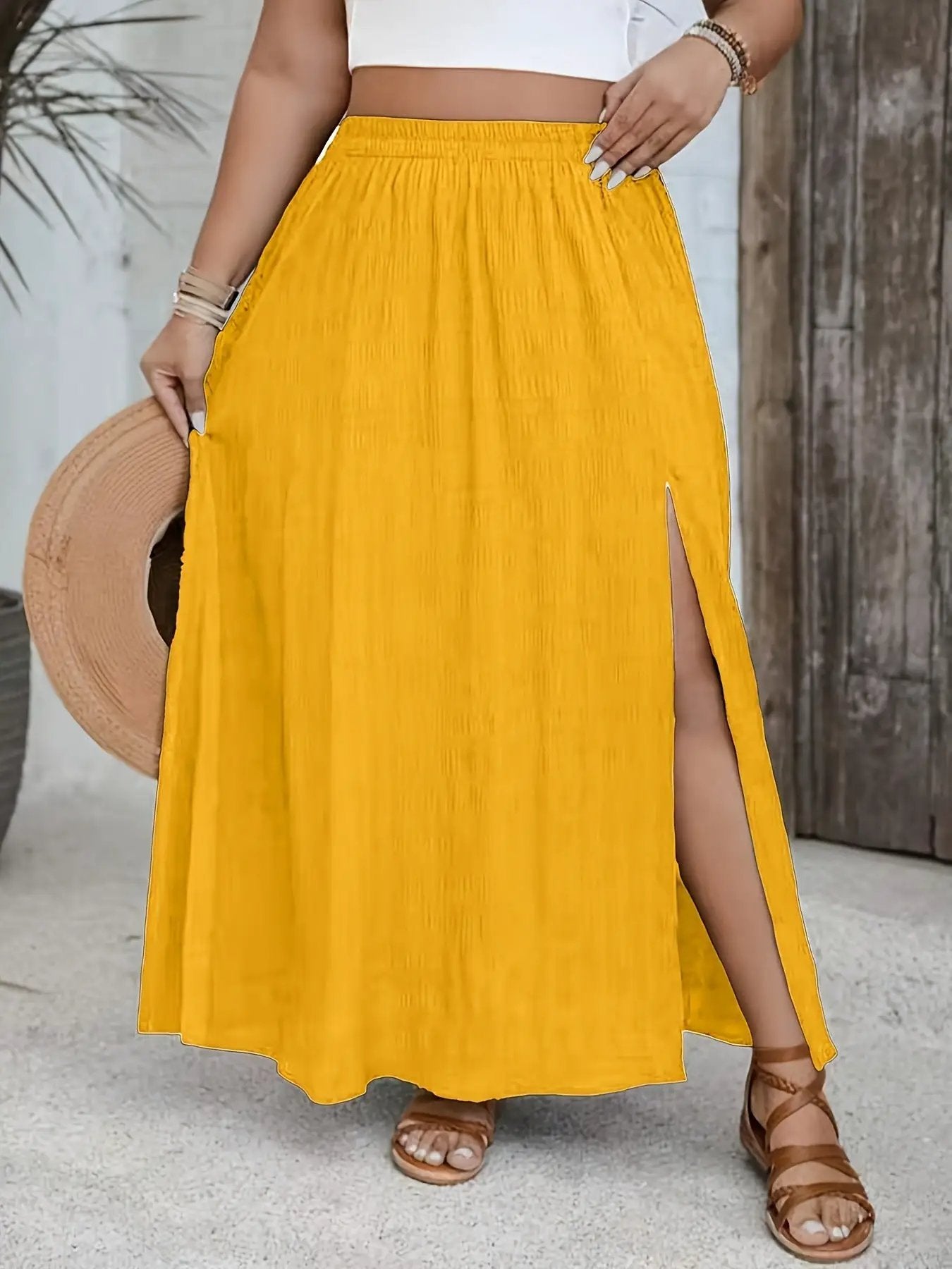 Holiday-style Versatile Casual Chic Elegant Womens Skirt by GJG Denim