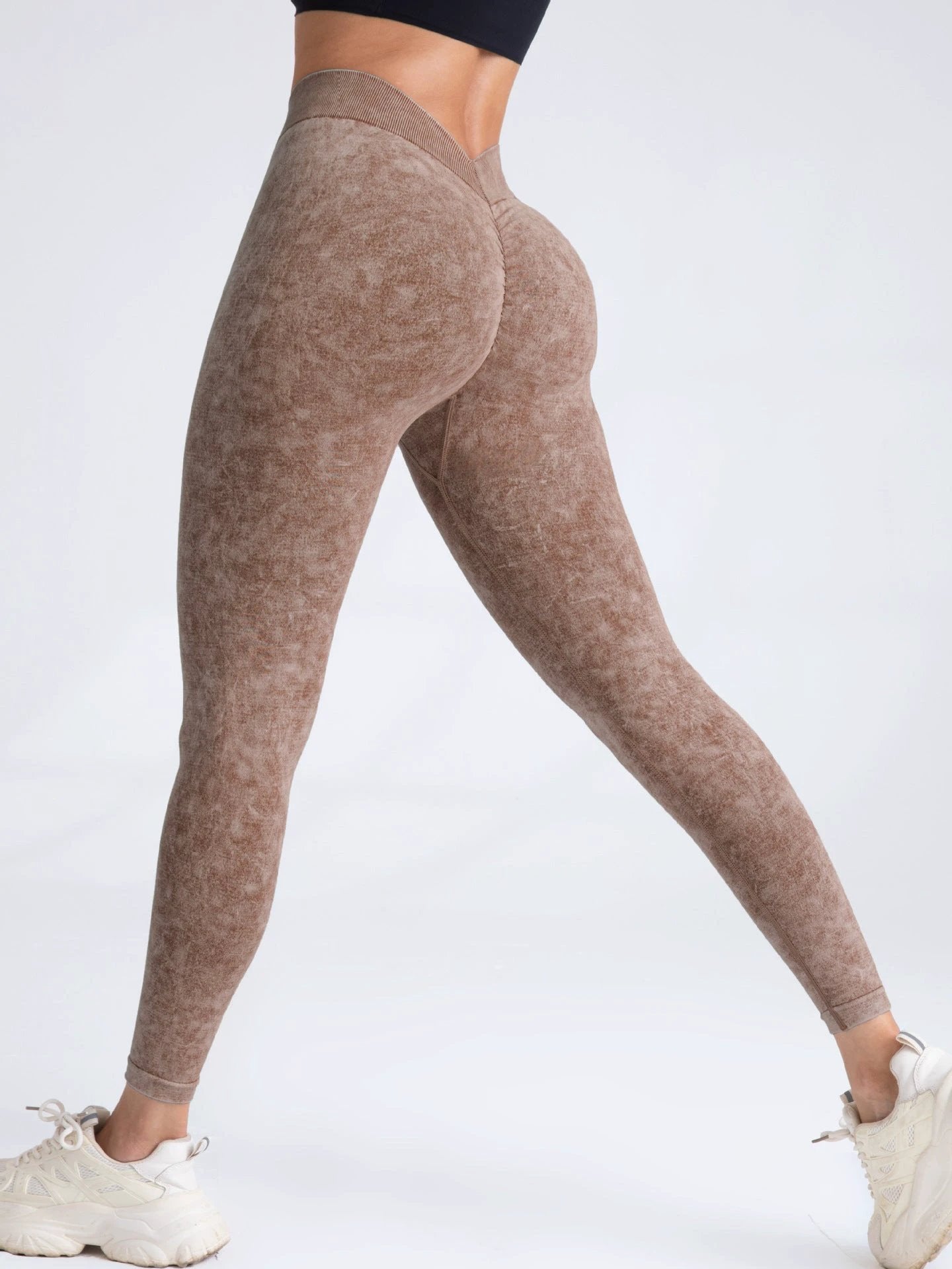 Hip Raise Seamless Yoga Pants Elastic High Waist by GJG Denim