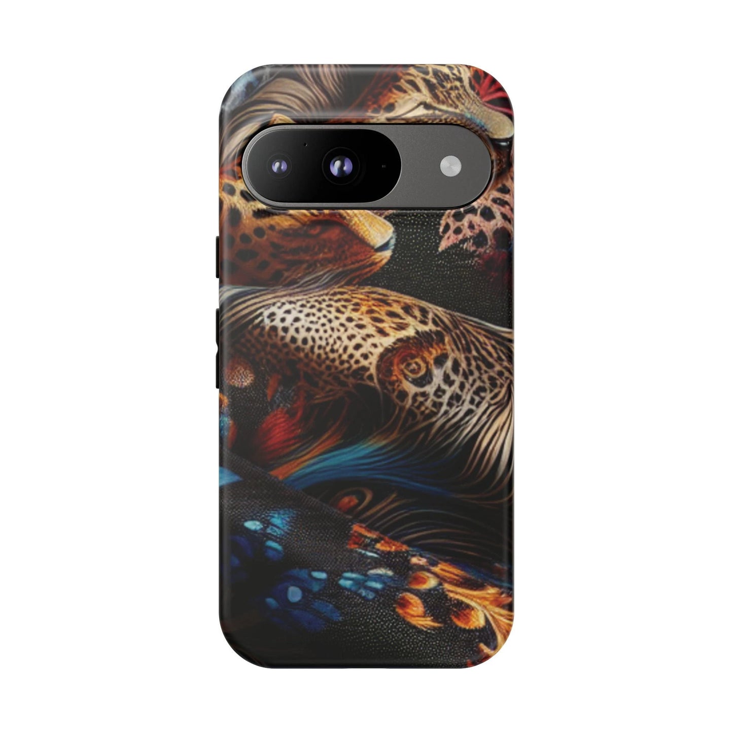 Stylish Tough Phone Case with Elegant Black and Gold Design by Printify
