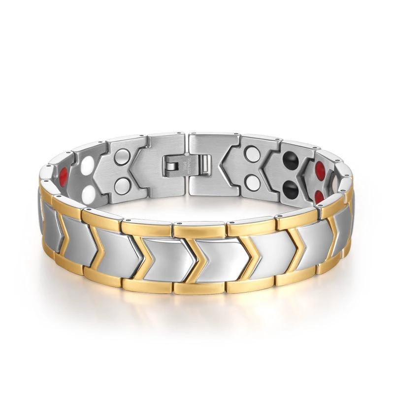 Men's Double Row Magnetic Bracelet by GJG Denim