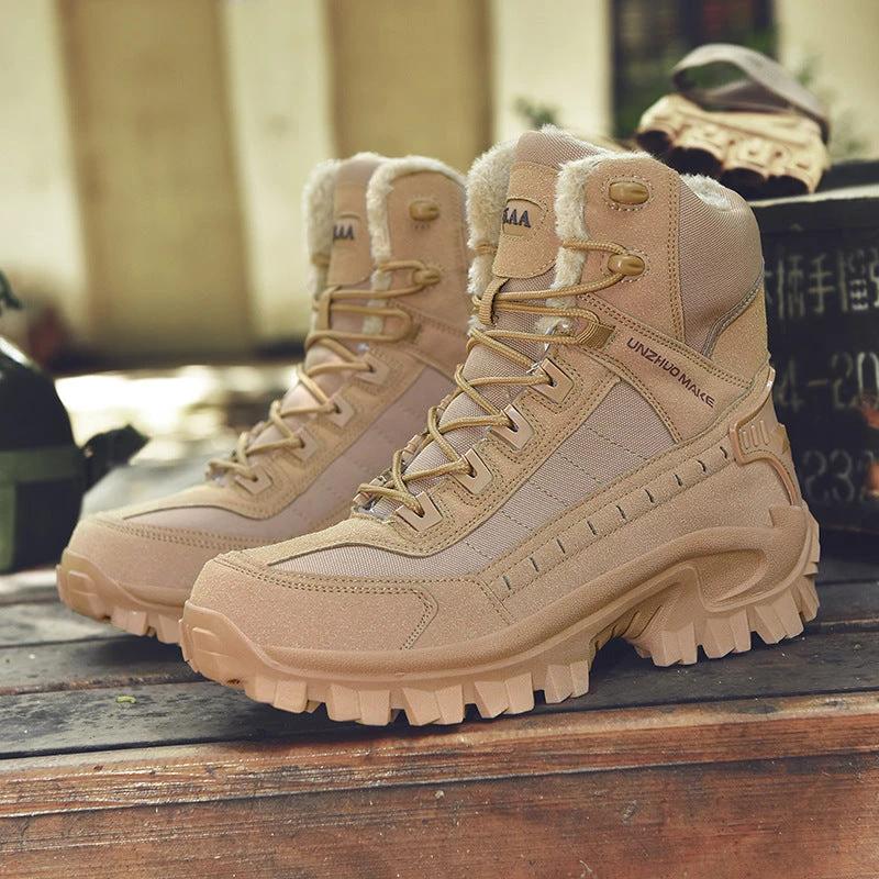 Men's Combat Boots Fleece-lined by GJG Denim