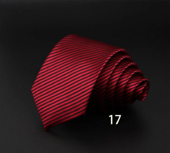 Men's Striped Polyester Fiber Ties by GJG Denim