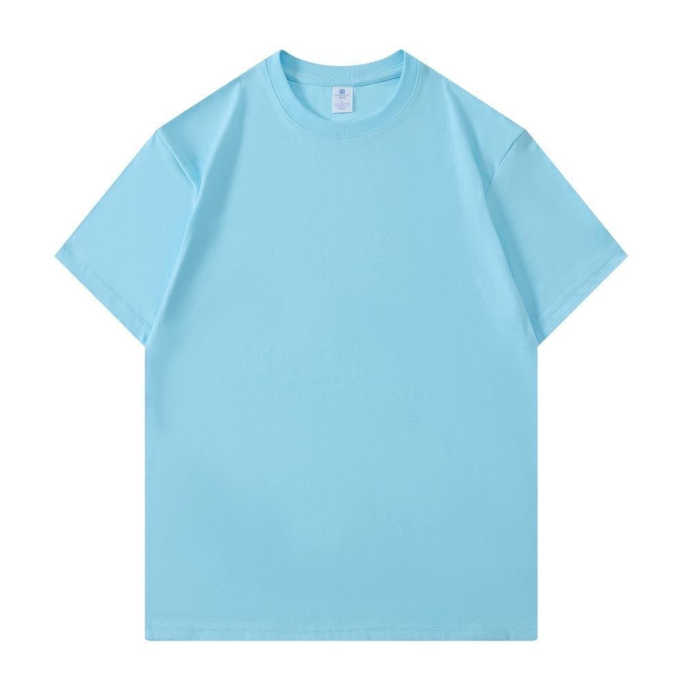 Loose Half Sleeve American Small Neckline Bottoming Shirt by GJG Denim