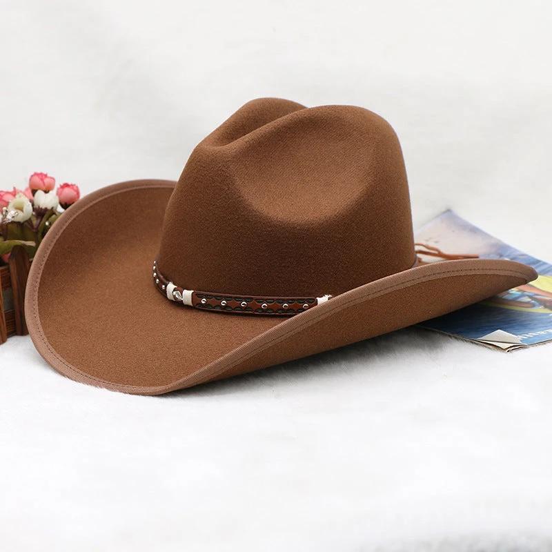 Men's Felt Riding Woolen Cowboy Hat by GJG Denim