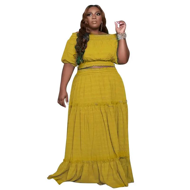 Fashionable Women's Two-piece Skirt Set by GJG Denim