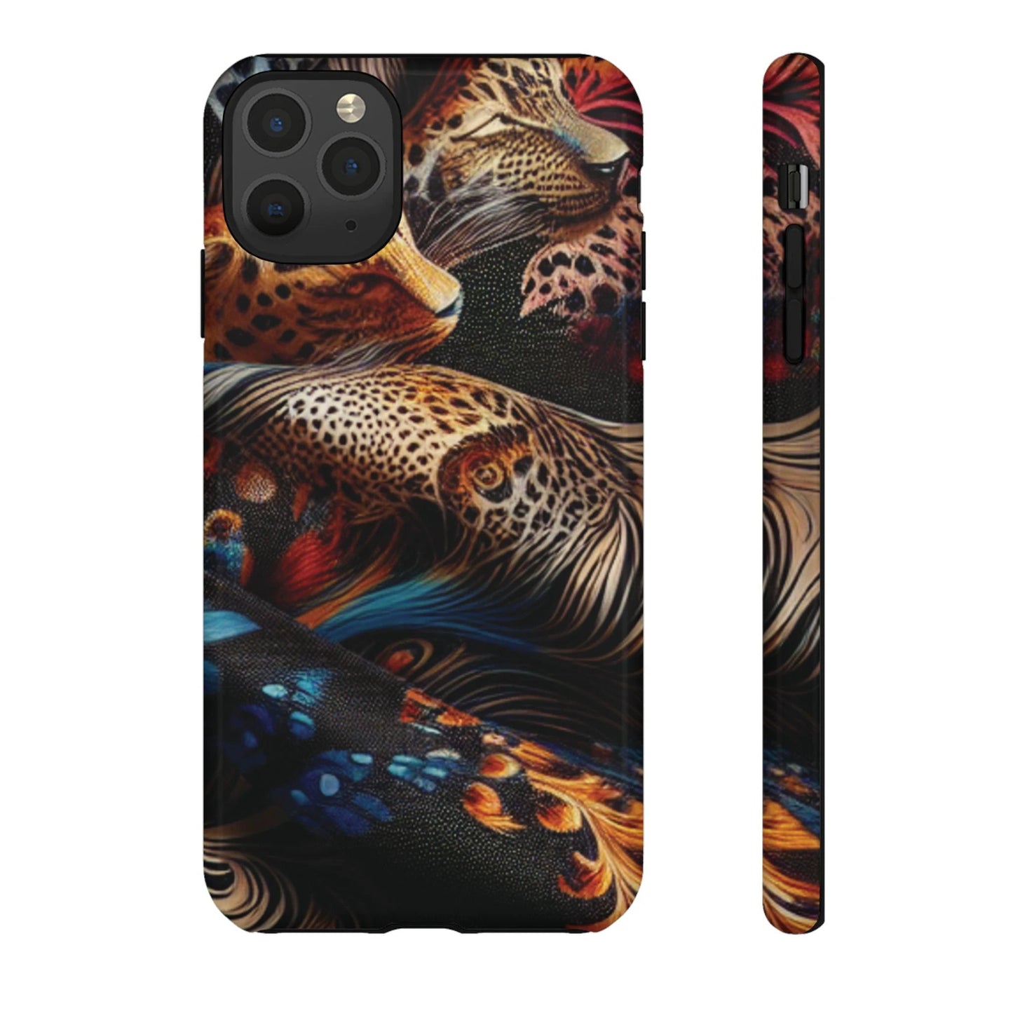 Stylish Tough Phone Case with Elegant Black and Gold Design by Printify