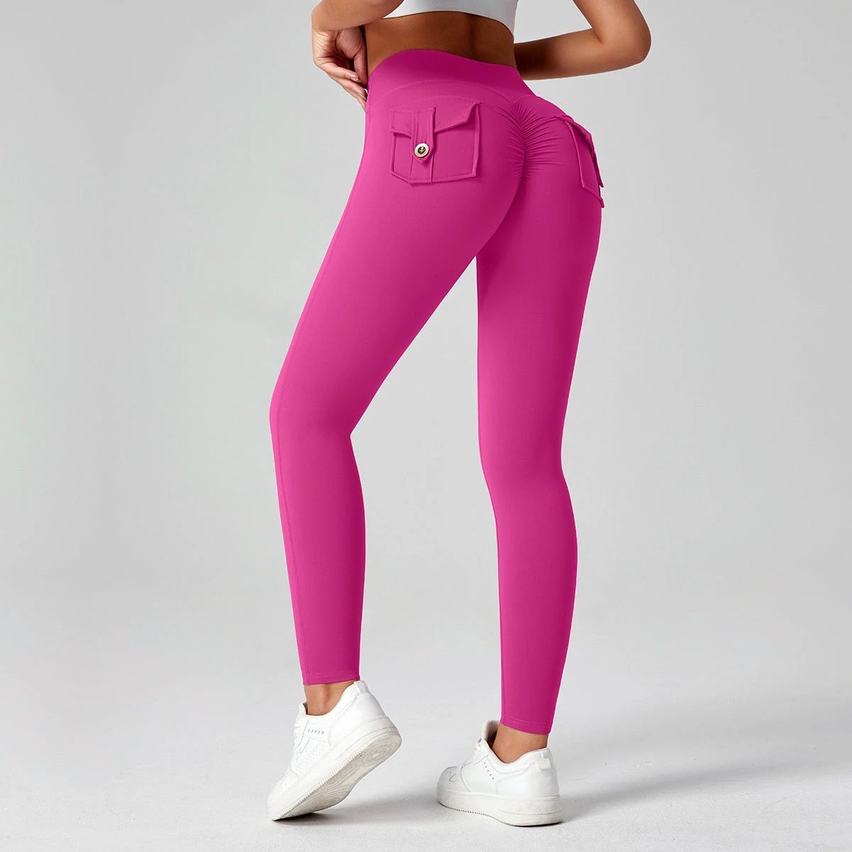 Fitness Yoga Pants For Women High-waisted Butt-lifting Stretchy Form-fitting Workout Tights by GJG Denim