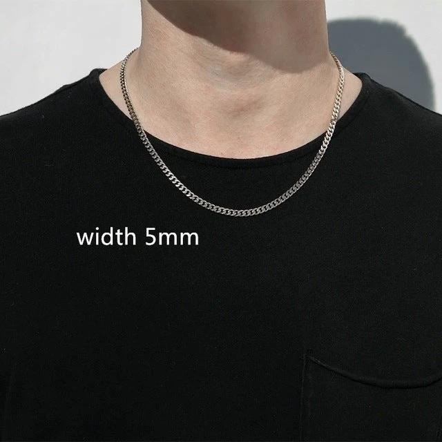 Men's Luxury Elegant Gold Color Chain Necklace by GJG Denim