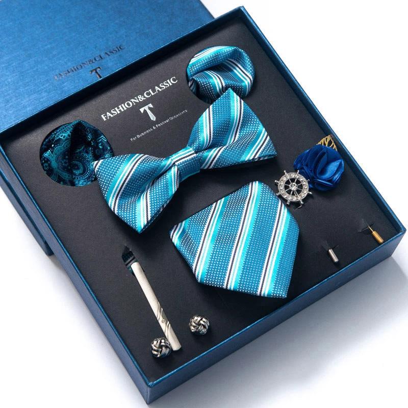 Men's 8-piece Tie Set by GJG Denim