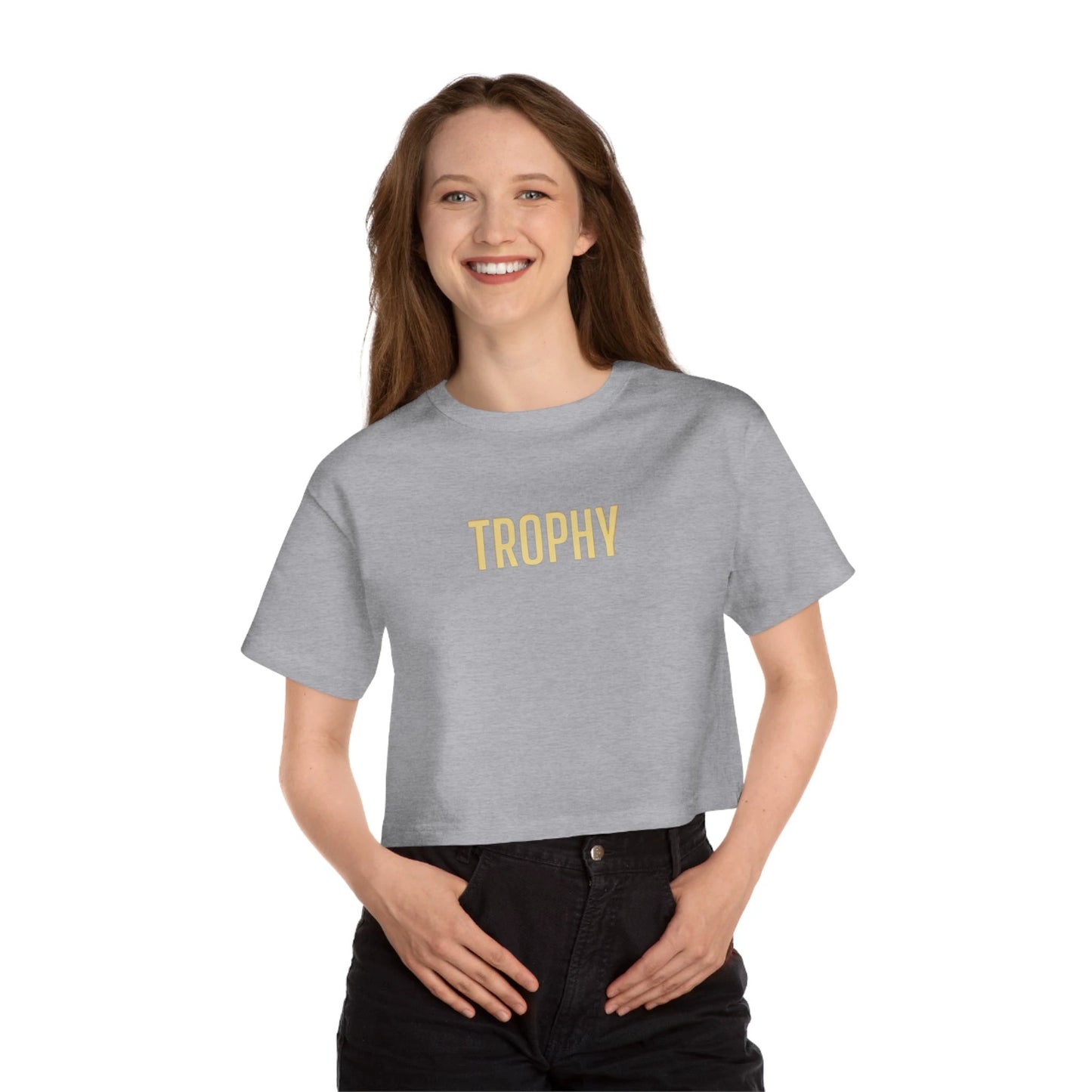 Champion Women's Heritage Cropped T-Shirt "Trophy" by Printify